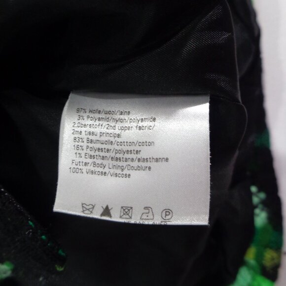 Basler Women's Green & Black Checkered Pattern Tweed Jacket Sz 44 (Appro.US XL) - Picture 7 of 7